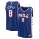 Men's Philadelphia 76ers #8 Paul George Royal Fast Break Jersey