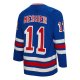 Men's New York Rangers Mark Messier Mitchell & Ness Blue Big & Tall 1993 Captain Patch Blue Line Player Jersey