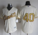 San Francisco Giants #40 Madison Bumgarner Cream(Gold No.) New Cool Base Stitched MLB Jersey