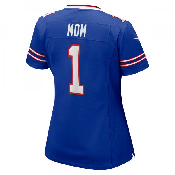 Women's Buffalo Bills Number 1 Mom Nike Royal Game Jersey