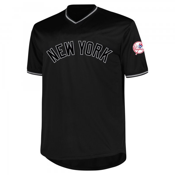 Men's New York Yankees Profile Black Big & Tall Pop Fashion Jersey