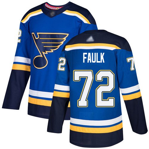 St. Louis Blues #72 Justin Faulk Blue Home Stitched NHL Jersey