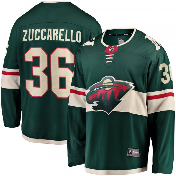 Men's Minnesota Wild Mats Zuccarello Fanatics Green Team Color Breakaway Player Jersey