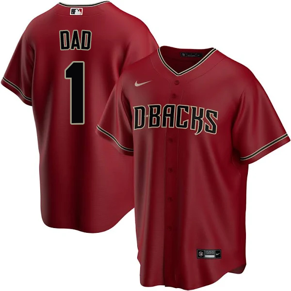 Men's Arizona Diamondbacks Nike Crimson Alternate #1 Dad MLB Jersey