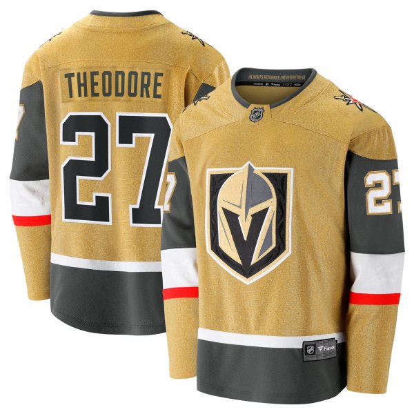 Men's Vegas Golden Knights Shea Theodore Fanatics Gold Home Breakaway Jersey