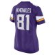 Women's Minnesota Vikings Malik Knowles Nike  Purple Team Game Jersey