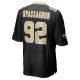 Men's New Orleans Saints Tanoh Kpassagnon Nike Black Game Player Jersey