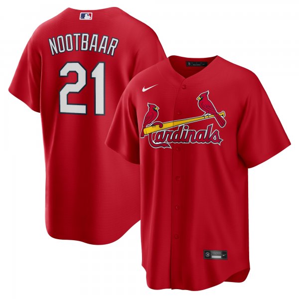 Men's St. Louis Cardinals Lars Nootbaar Nike Red Big & Tall Alternate Replica Player Jersey