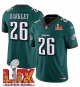 Men's Philadelphia Eagles #26 Saquon Barkley Green Super Bowl LIX F.U.S.E. Vapor Untouchable Limited Stitched Jersey