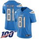 Los Angeles Chargers #81 Mike Williams Electric Blue Alternate Men's Stitched NFL 100th Season Vapor Limited Jersey