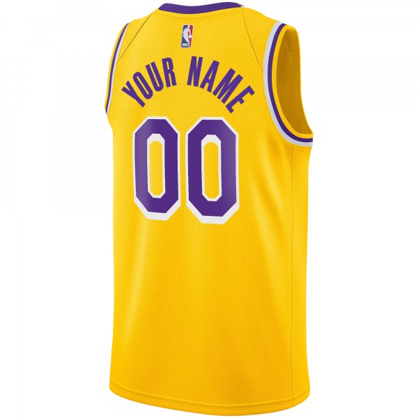 Men's Los Angeles Lakers Nike Gold Custom Swingman Jersey - Icon Edition