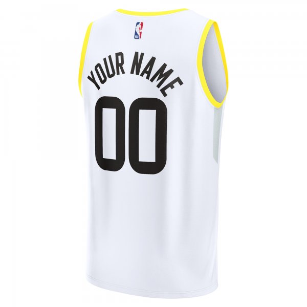 Men's Utah Jazz Fanatics White Fast Break Custom Replica Jersey - Association Edition