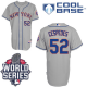 New York Mets #52 Yoenis Cespedes Grey Road Cool Base W/2015 World Series Patch Stitched MLB Jersey