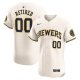 Men's Milwaukee Brewers Nike Cream Home Elite Pick-A-Player Retired Roster Jersey