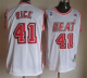 Men's Miami Heat #41 Glen Rice White Throwback Stitched NBA Jersey