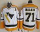 Pittsburgh Penguins #71 Evgeni Malkin White/Yellow CCM Throwback Stitched NHL Jersey