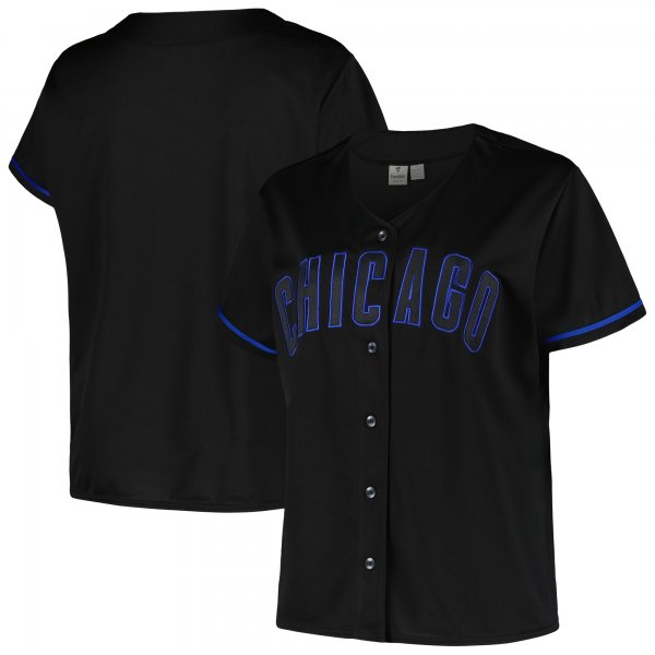 Women's Chicago Cubs Profile Black Plus Size Pop Fashion Jersey