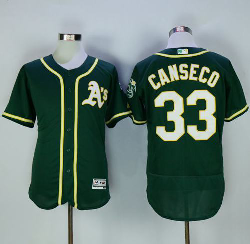 Oakland Athletics #33 Jose Canseco Green Flexbase Collection Stitched MLB Jersey