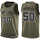 Men's Nike San Antonio Spurs #50 David Robinson Green Salute to Service Swingman NBA Jersey