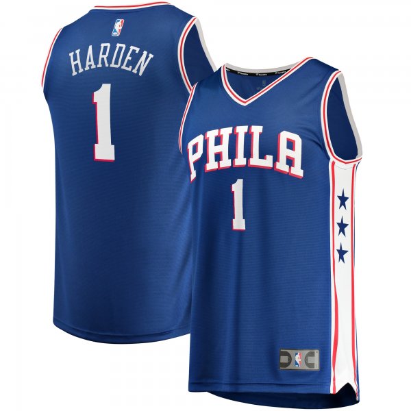 Men's Philadelphia 76ers James Harden Fanatics Royal Fast Break Replica Player Jersey - Icon Edition