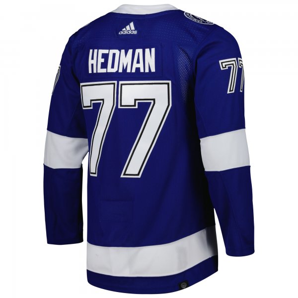 Men's Tampa Bay Lightning Victor Hedman adidas Blue  Primegreen Player Jersey