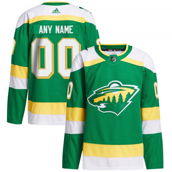 Men's Minnesota Wild  adidas Green Alternate 2023/24 Primegreen Custom Jersey