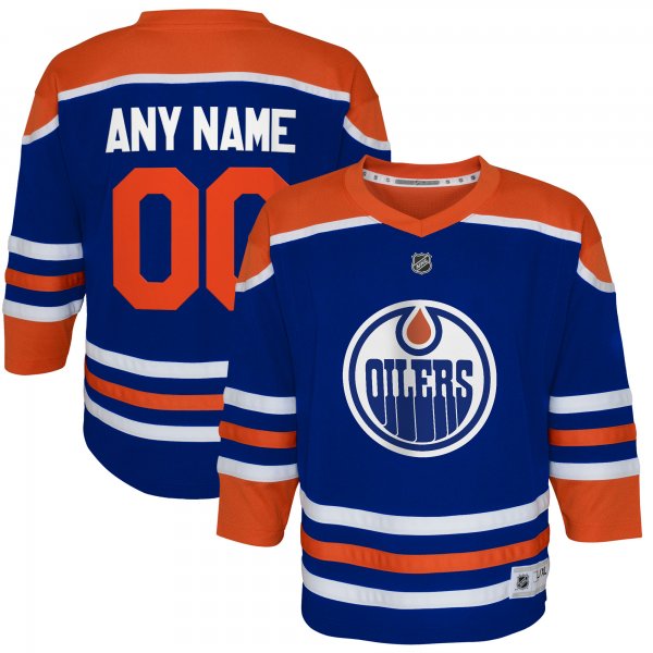 Youth Edmonton Oilers Royal Home Replica Custom Jersey