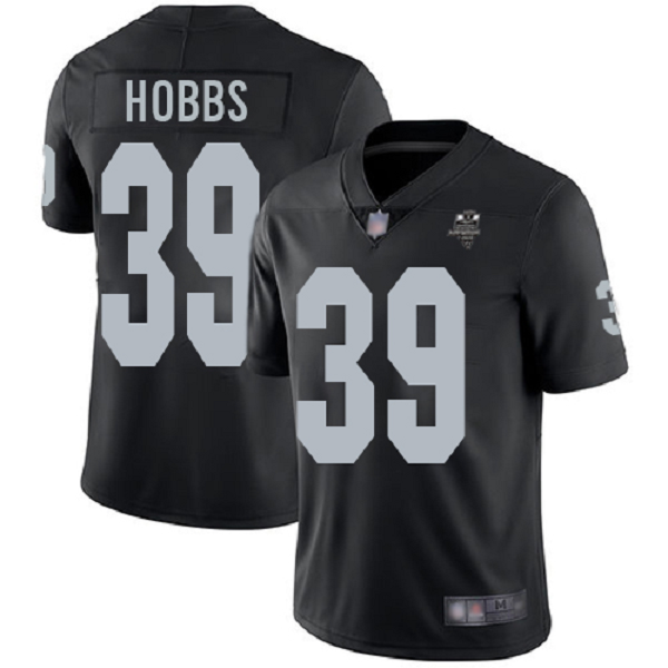 Men's Nike Las Vegas Raiders #39 Nate Hobbs 2020 Inaugural Season Vapor Limited NFL Jersey Black