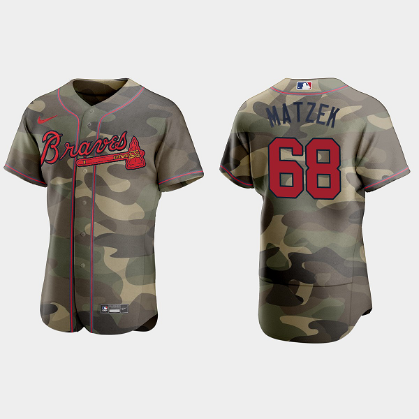 Tyler Matzek Atlanta Braves 2021 National Armed Forces Day MLB Jersey - Camo