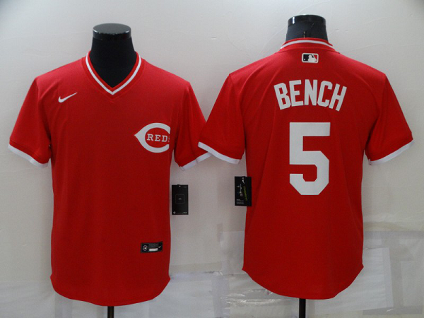 Men's Nike Cincinnati Reds #5 Johnny Bench Red Cool Base Stitched MLB Jersey