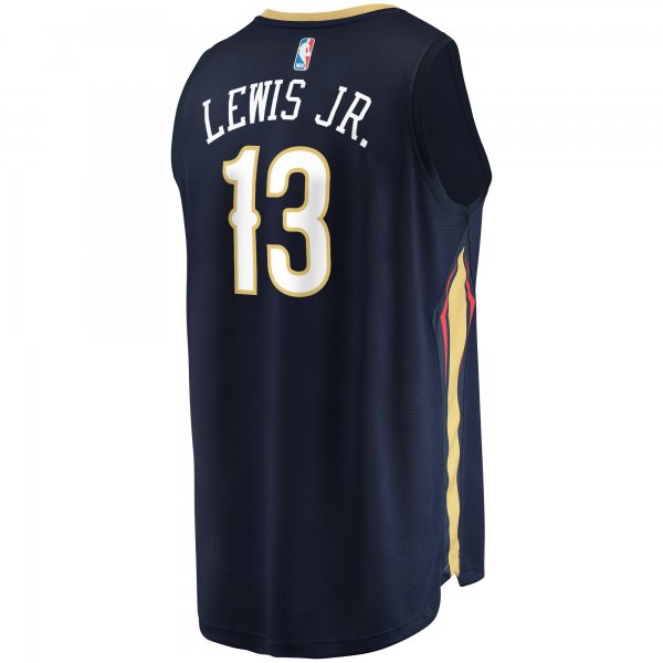 Men's New Orleans Pelicans Kira Lewis Jr. Fanatics Navy Fast Break Replica Jersey - Icon Edition