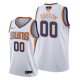 Men's Nike Phoenix Suns #00 2021 NBA Finals Association Edition White Custom Jersey