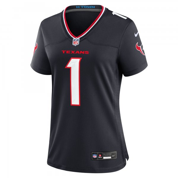 Women's Houston Texans  Nike Navy #1 Mom Game Jersey