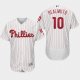 Men's Philadelphia Phillies #10 J.T. Realmuto White Collection Home Flex Base MLB Jersey