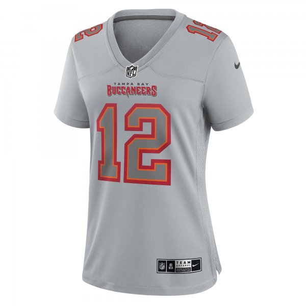 Women's Tampa Bay Buccaneers Tom Brady Nike Gray Atmosphere Fashion Game Jersey