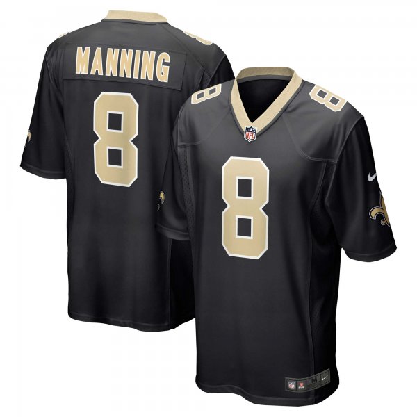 Men's New Orleans Saints Archie Manning Nike Black Retired Player Game Jersey