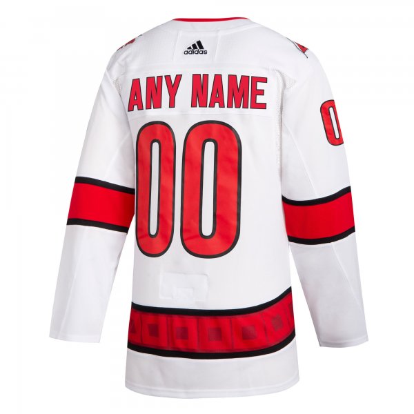 Men's Carolina Hurricanes adidas White 2020/21 Away Custom Jersey