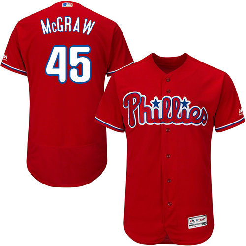 Philadelphia Phillies #45 Tug McGraw Red Flexbase Collection Stitched MLB Jersey