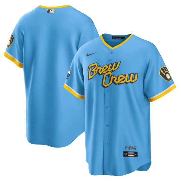 Men's Milwaukee Brewers Nike Powder Blue City Connect Replica Team Jersey