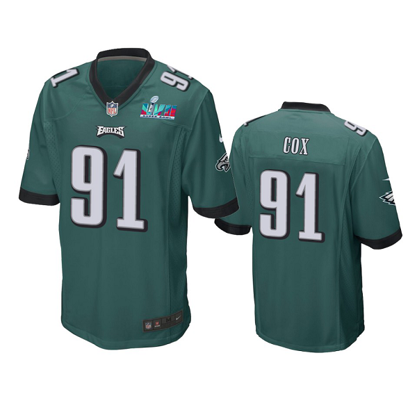 Men's Philadelphia Eagles #91 Fletcher Cox Midnight Green Super Bowl LVII Limited Jersey