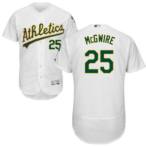 Oakland Athletics #25 Mark McGwire White Flexbase Collection Stitched MLB Jersey