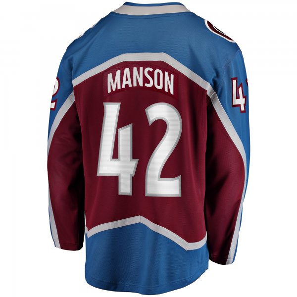 Men's Colorado Avalanche Josh Manson Fanatics Burgundy Home Breakaway Player Jersey