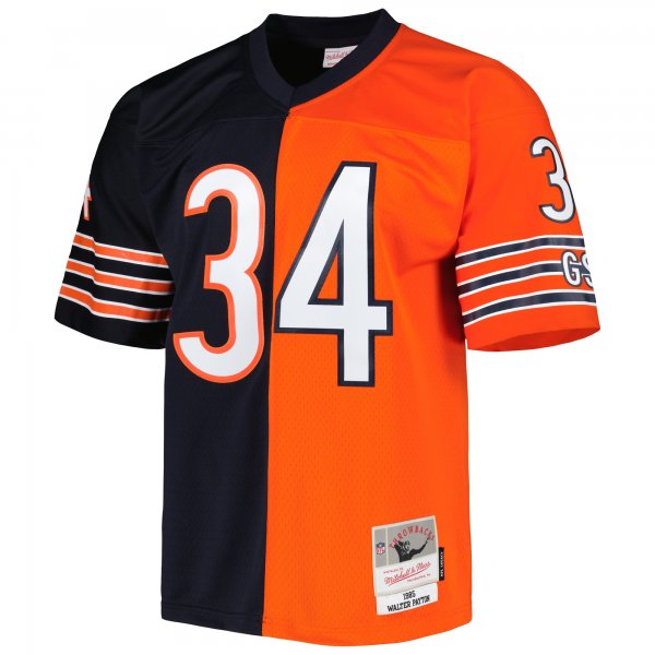 Men's Chicago Bears Walter Payton Mitchell & Ness Navy/Orange 1985 Split Legacy Replica Jersey