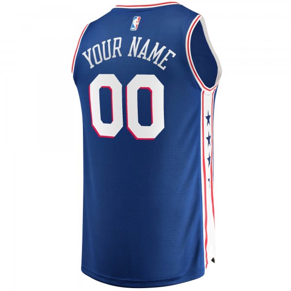 Men's Philadelphia 76ers Fanatics Royal Fast Break Custom Replica Jersey - Icon Edition