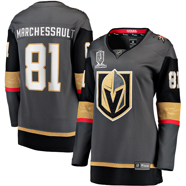 Women's Vegas Golden Knights #81 Jonathan Marchessault Fanatics Branded Black 2023 Stanley Cup Champions Alternate Breakaway Player Jersey