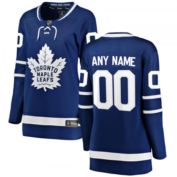 Women's Toronto Maple Leafs Fanatics Blue Home Breakaway Custom Jersey