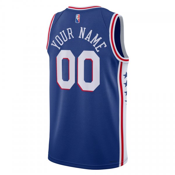 Men's Philadelphia 76ers Nike Royal 2021/22 Diamond Swingman Custom Jersey - Icon Edition