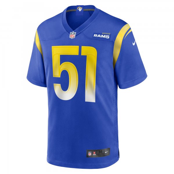 Men's Los Angeles Rams Zach VanValkenburg Nike Royal Team Game Jersey