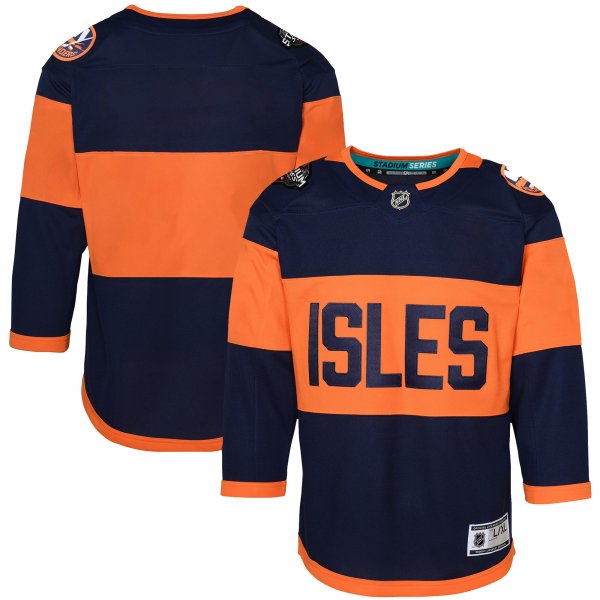 Youth New York Islanders  Navy 2024 NHL Stadium Series Premier Jersey