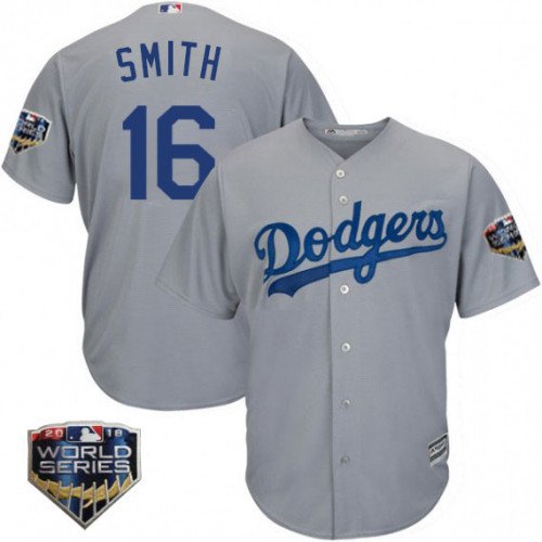 Youth Los Angeles Dodgers #16 Will Smith Gray Road Cool Base MLB Jersey